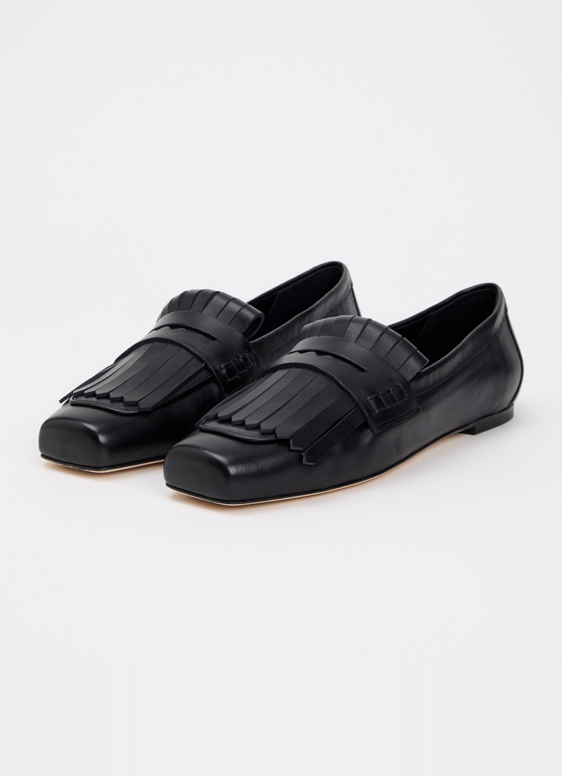 Aeyde Belen loafer van leer - detail 2 zwart