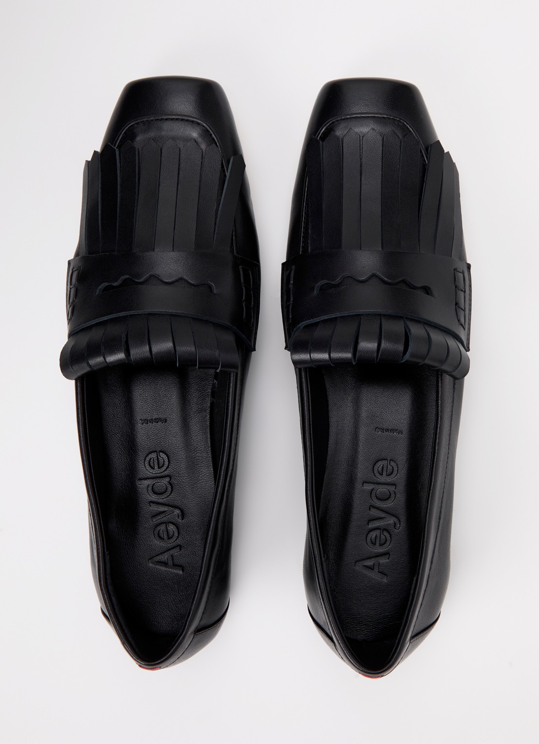 Aeyde Belen loafer van leer - detail 3 zwart