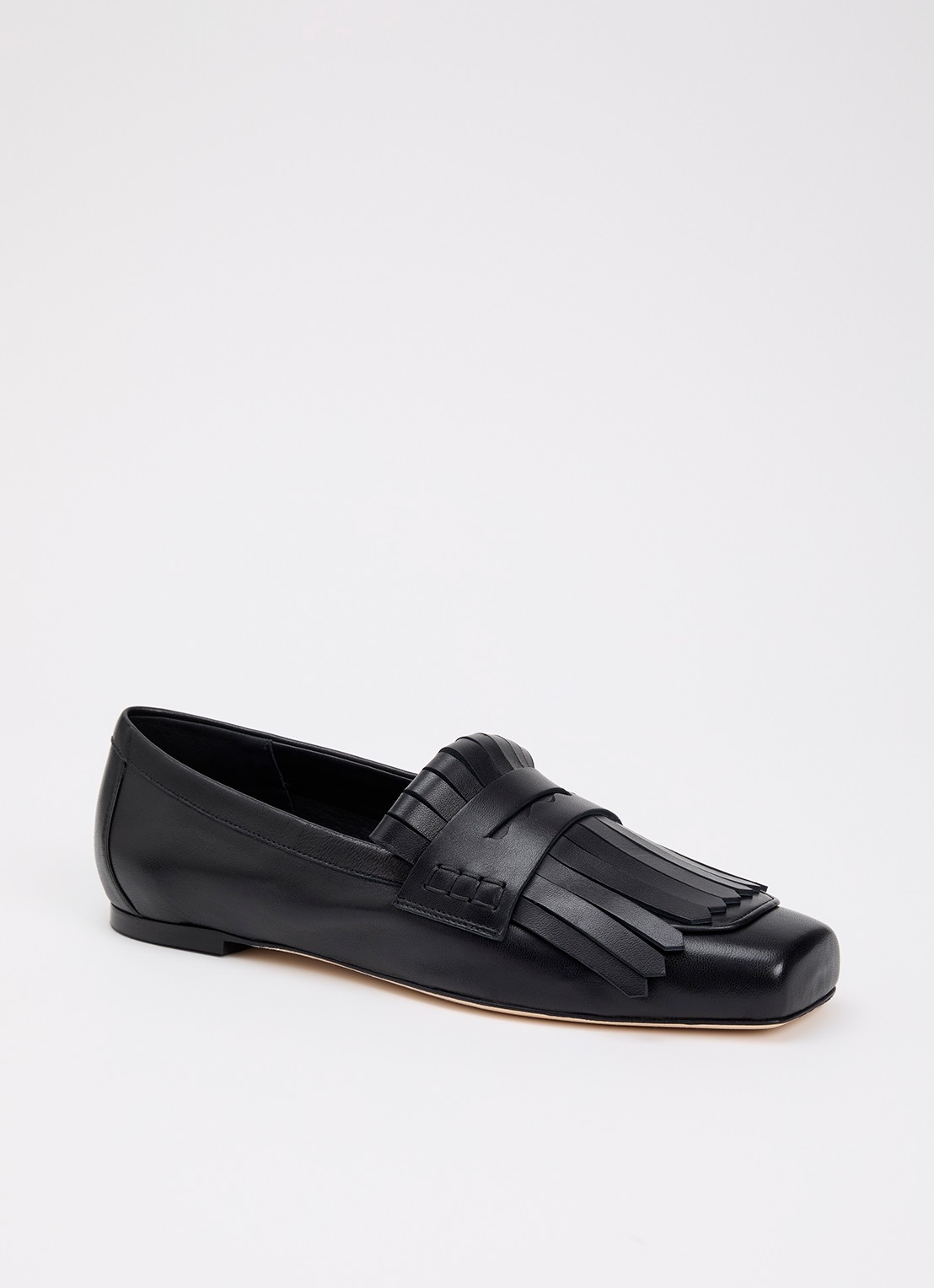 Aeyde Belen loafer van leer - voorkant 5 zwart