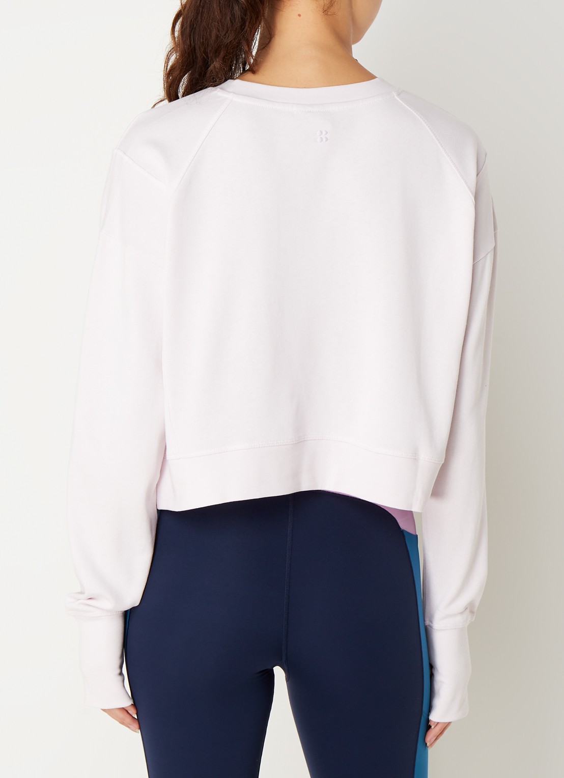 After Class Cropped sweater in biologische katoenblend - achterkant 4 lichtroze