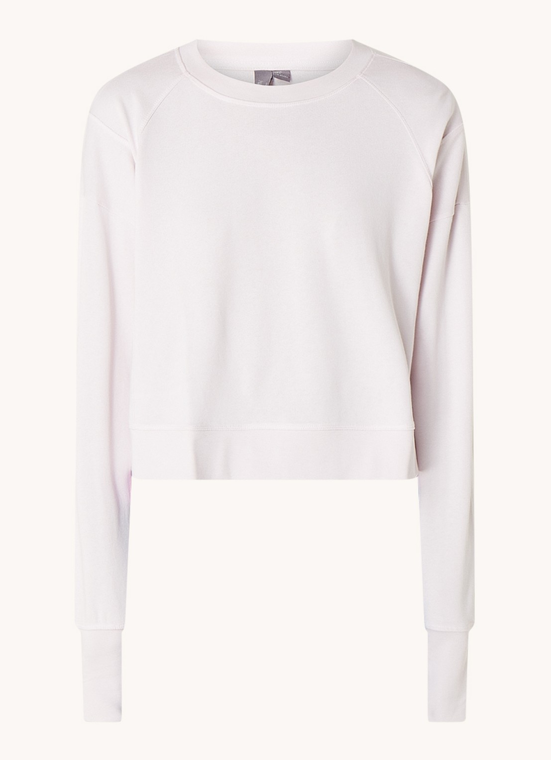 After Class Cropped sweater in biologische katoenblend - voorkant lichtroze