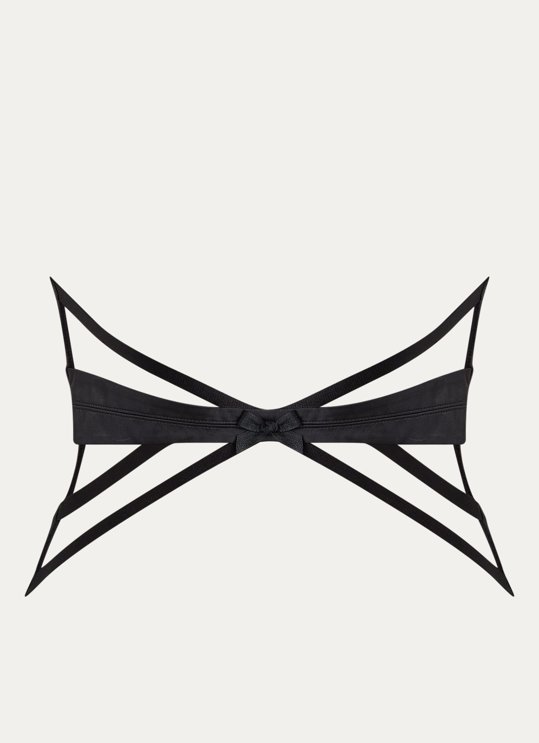 Agent Provocateur Briella jarretels met cut-out detail - voorkant 2 zwart