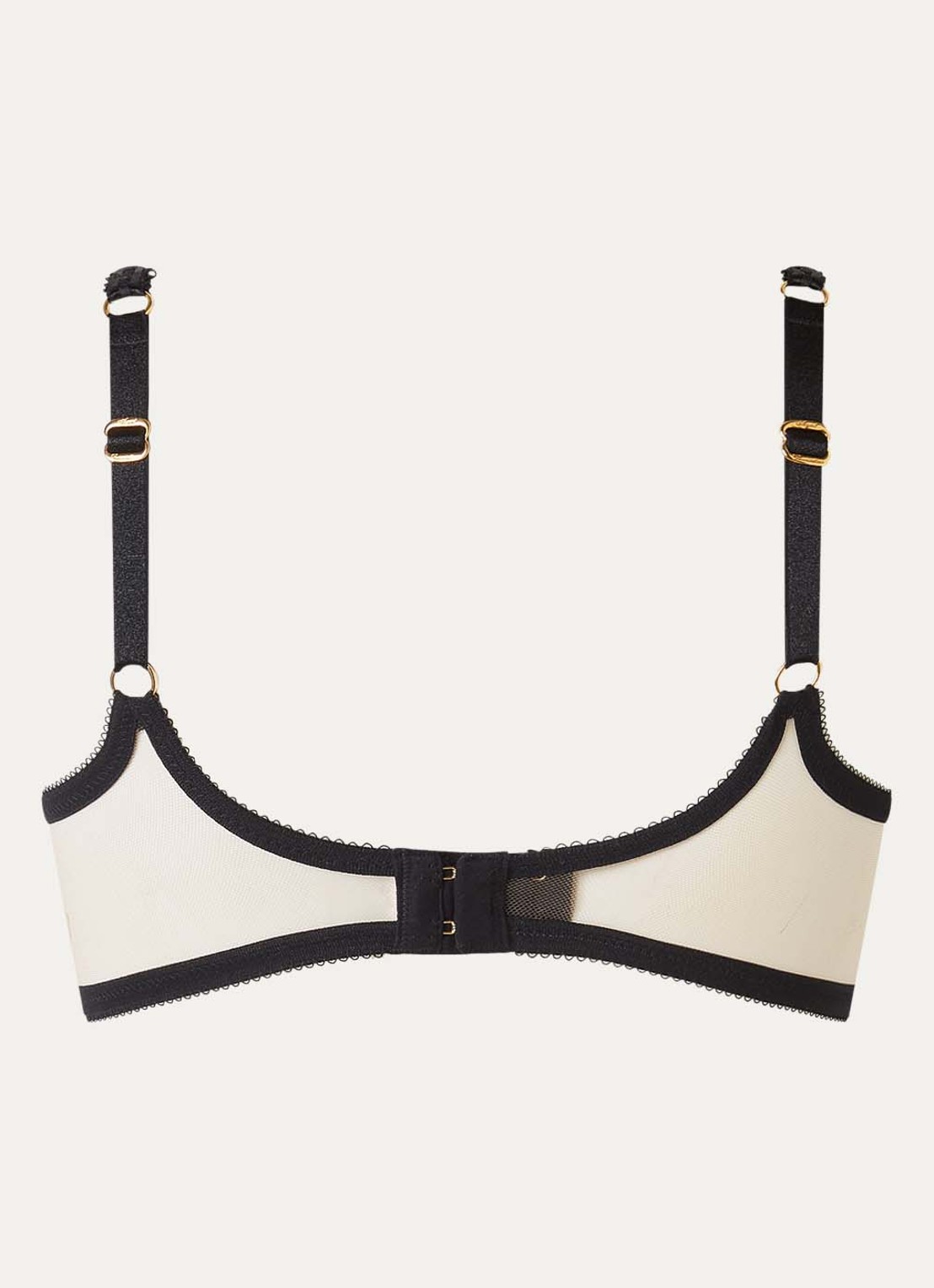 Agent Provocateur Coletta beugel bh van mesh met bloemborduring - achterkant zwart