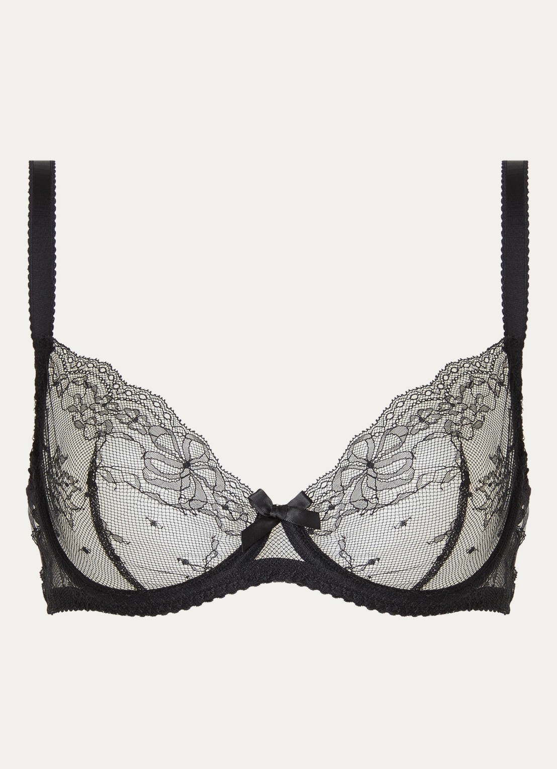 Agent Provocateur Isedora beugel bh met kant - voorkant 4 zwart