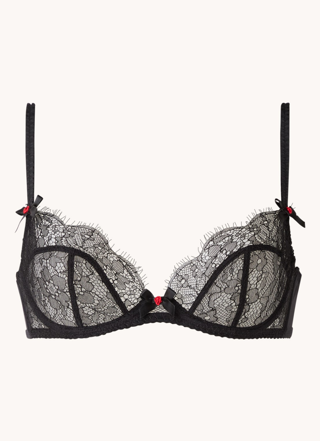 Agent Provocateur Lorna beugel bh van kant - voorkant 3 zwart