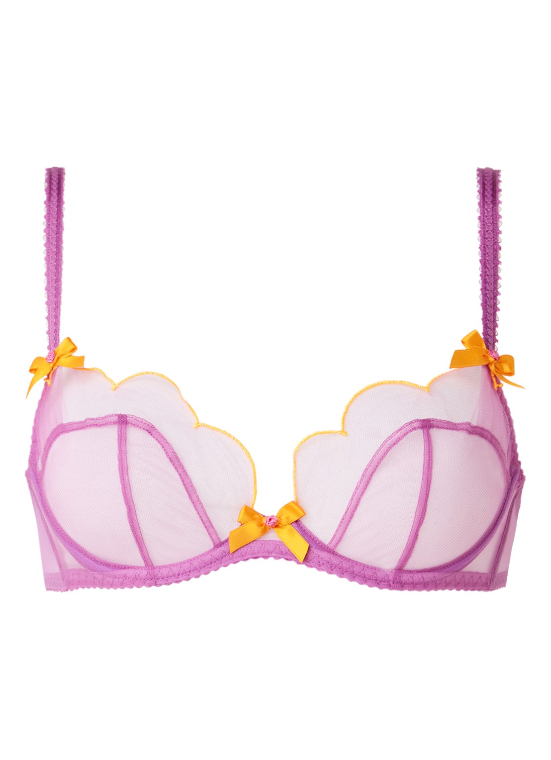 Agent Provocateur Lorna beugel bh van mesh - voorkant 2 paars