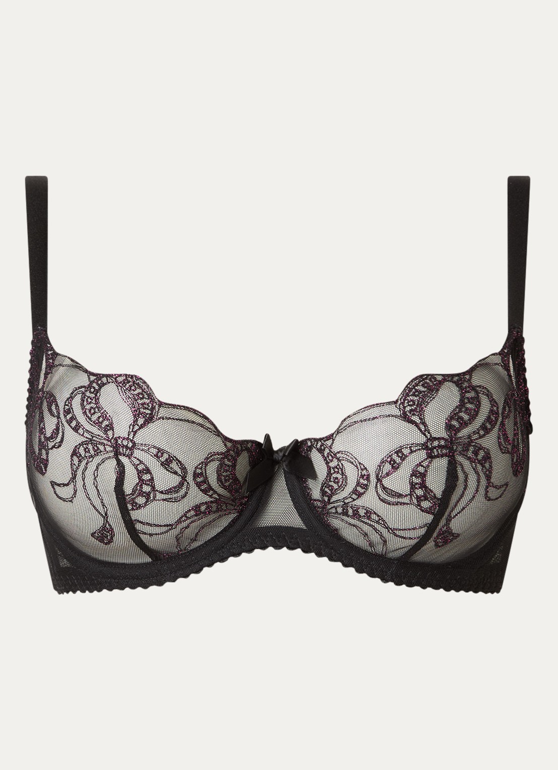 Agent Provocateur Louella beugel bh met lurex - voorkant zwart