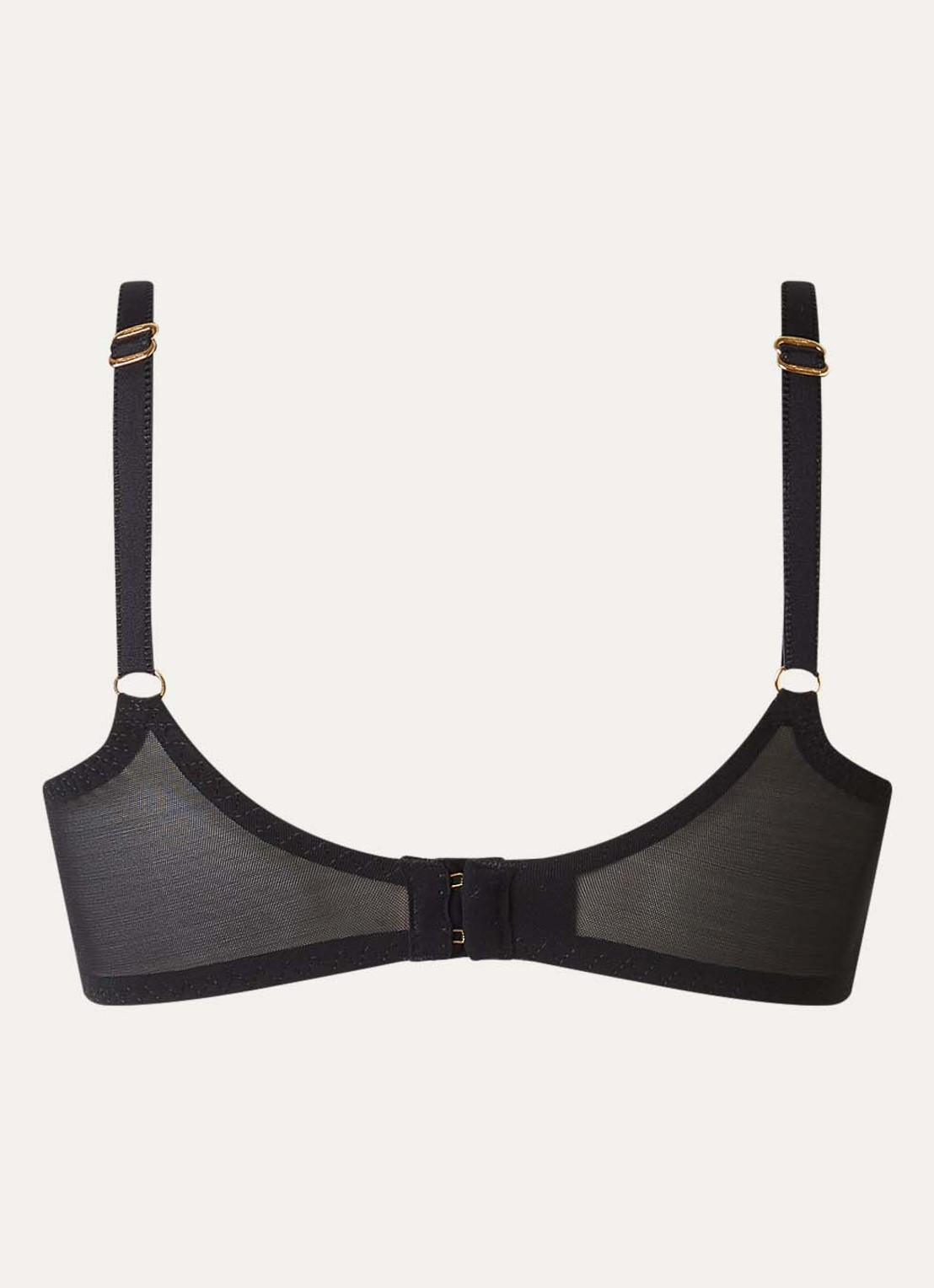 Agent Provocateur Nelle beugel bh van kant met borduring - achterkant zwart