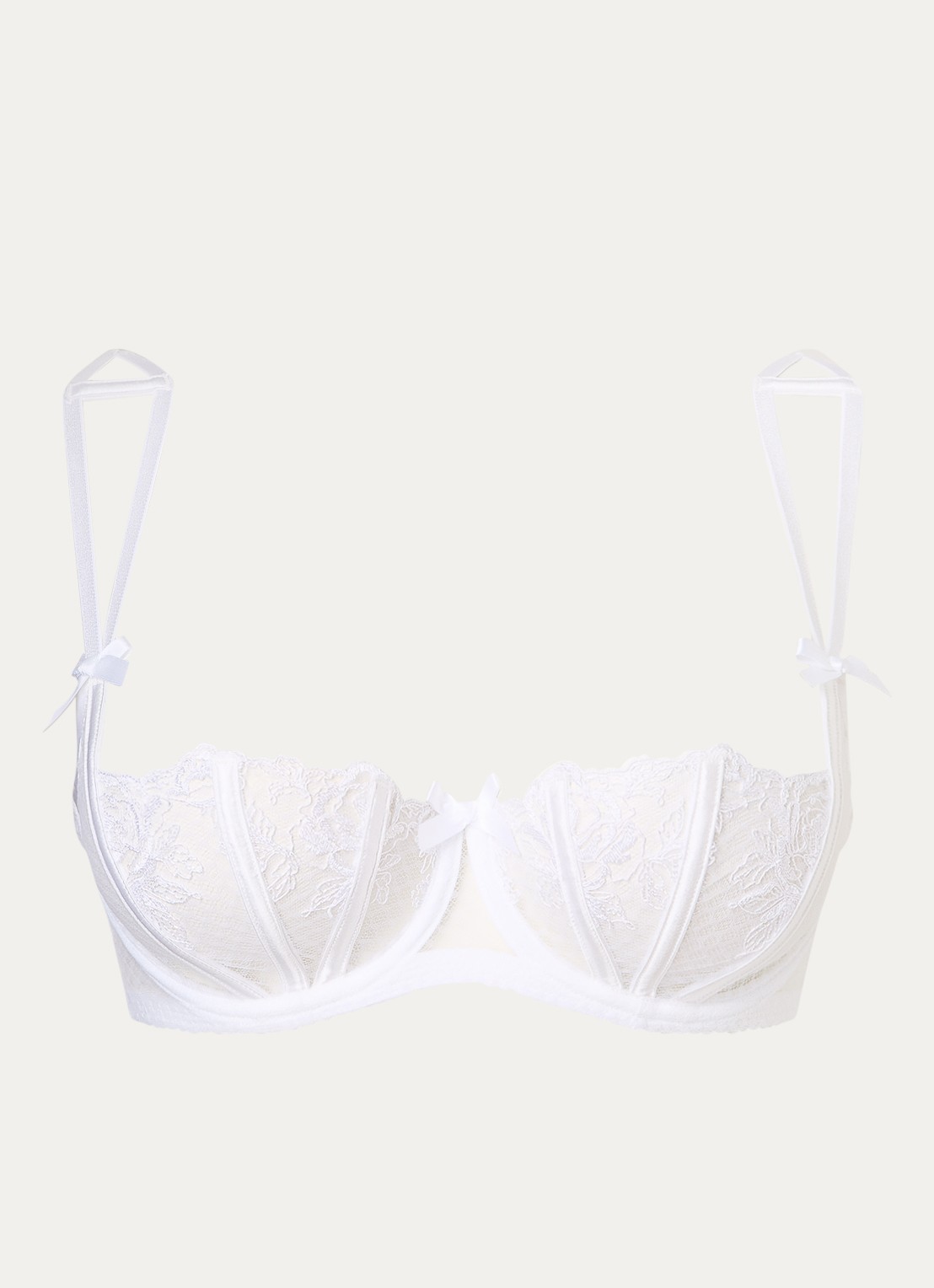 Agent Provocateur Rosia beugel bh met kant en mesh - voorkant 2 wit