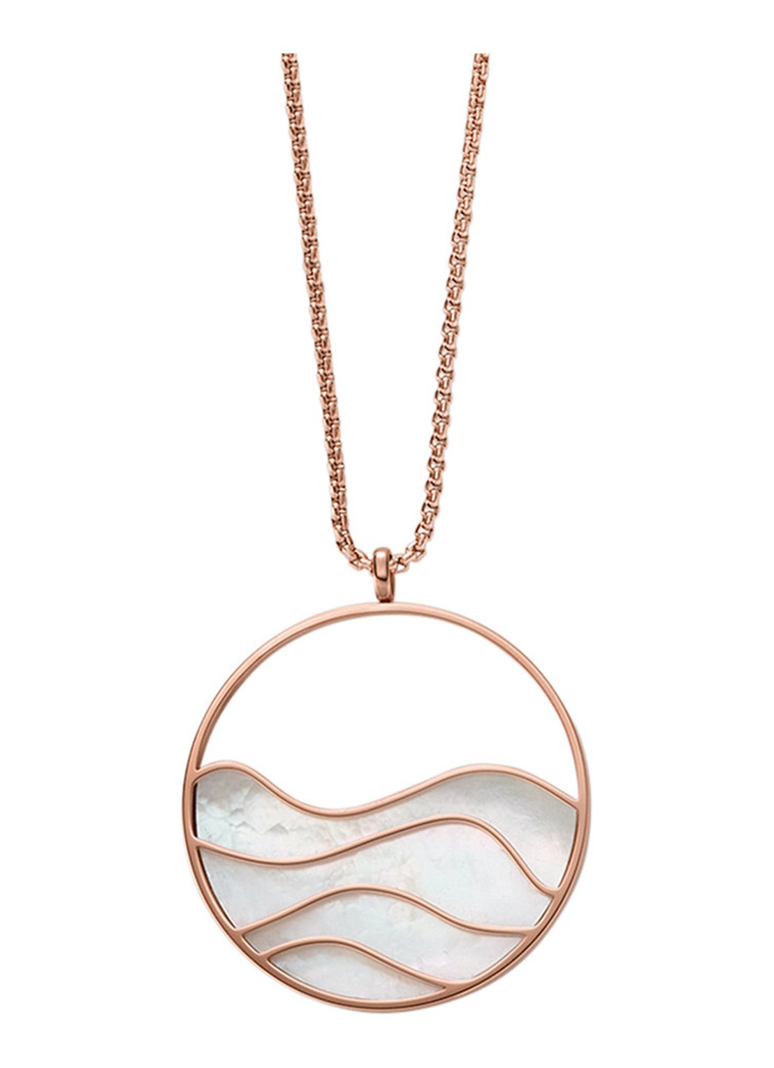 Agnethe ketting met hanger SKJ1539791 - voorkant 4 roségoud