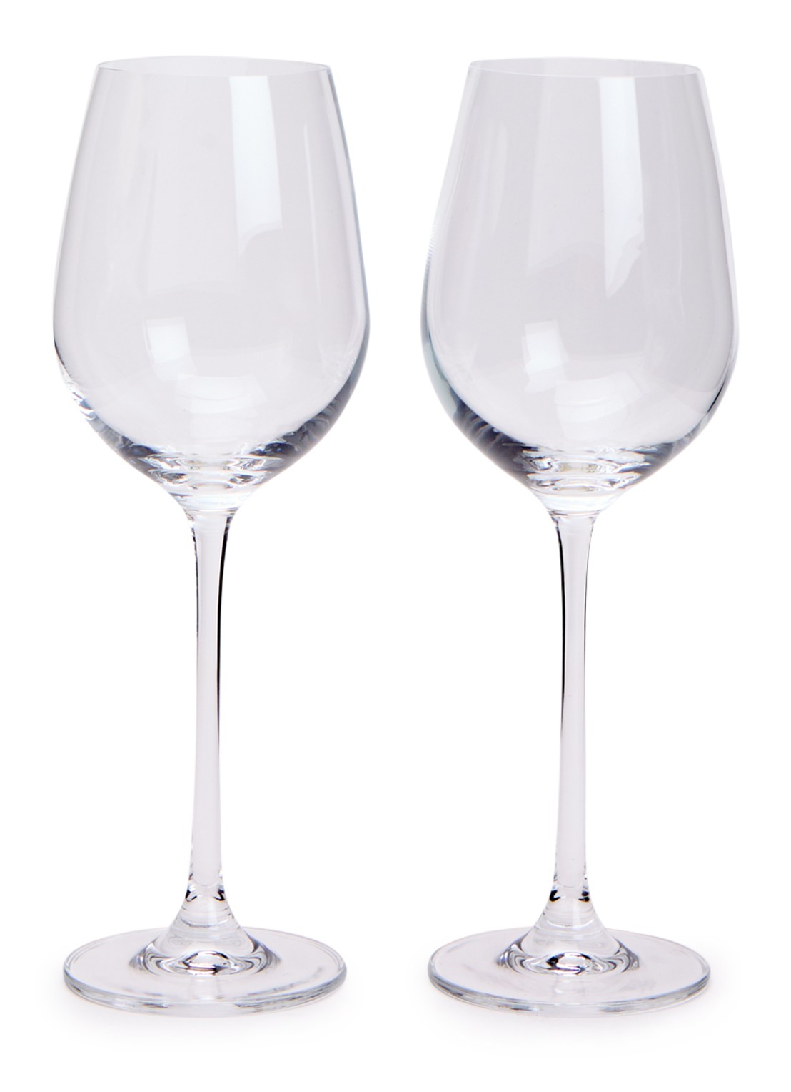 Åhléns Belle witte wijnglas 40 cl set van 2 - voorkant transparant