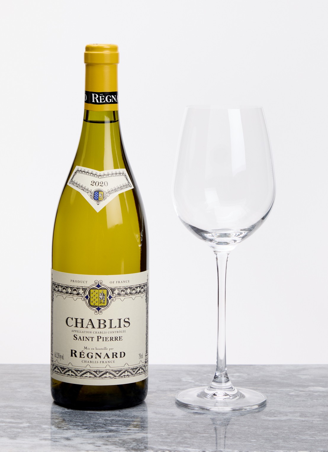 Åhléns Belle witte wijnglas 40 cl set van 2 - voorkant 2 transparant