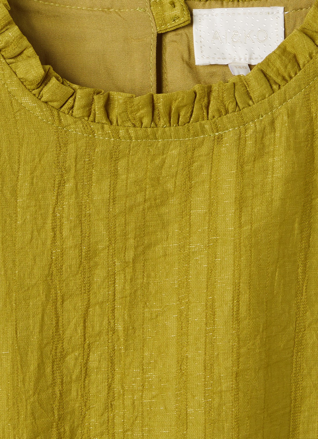 AI&KO Alika tuniek met structuur - detail 3 mosgroen