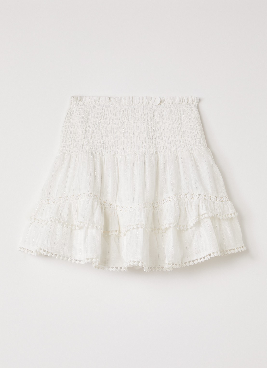 AI&KO Billi rok met lurex - voorkant wit