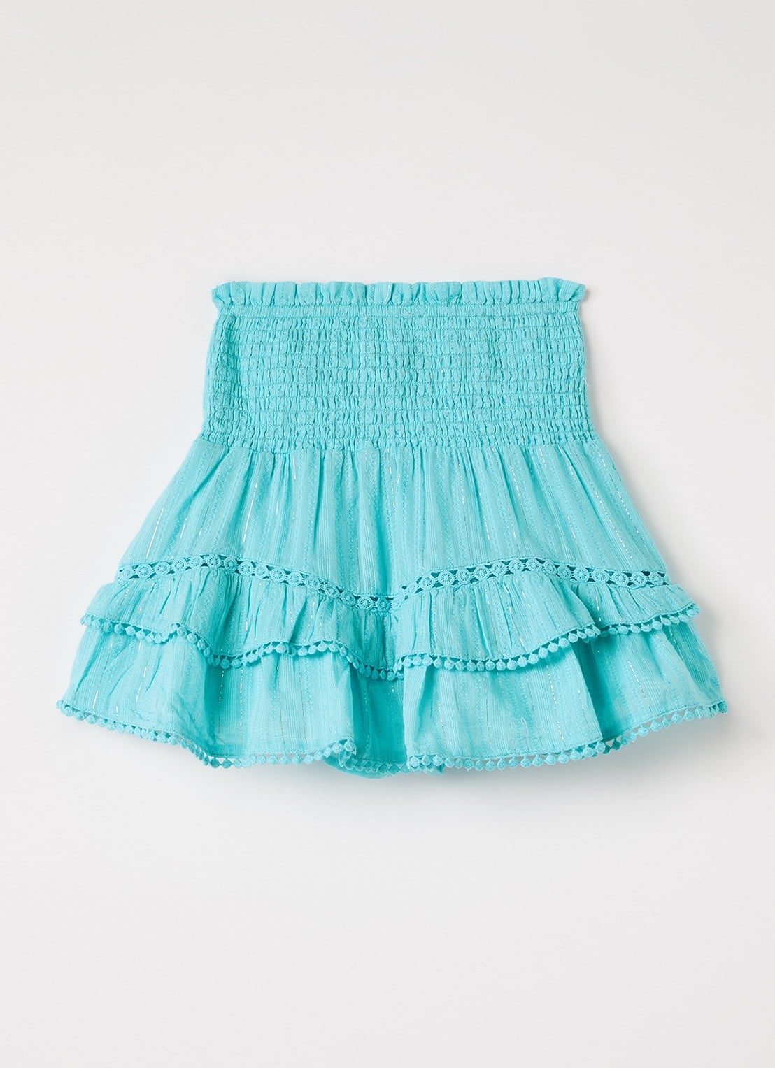 AI&KO Billi rok met lurex - voorkant 2 turquoise