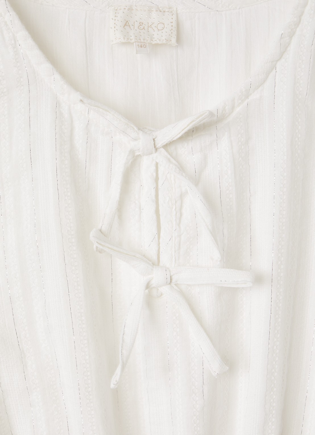 AI&KO Brecht jurk met lurex - detail wit