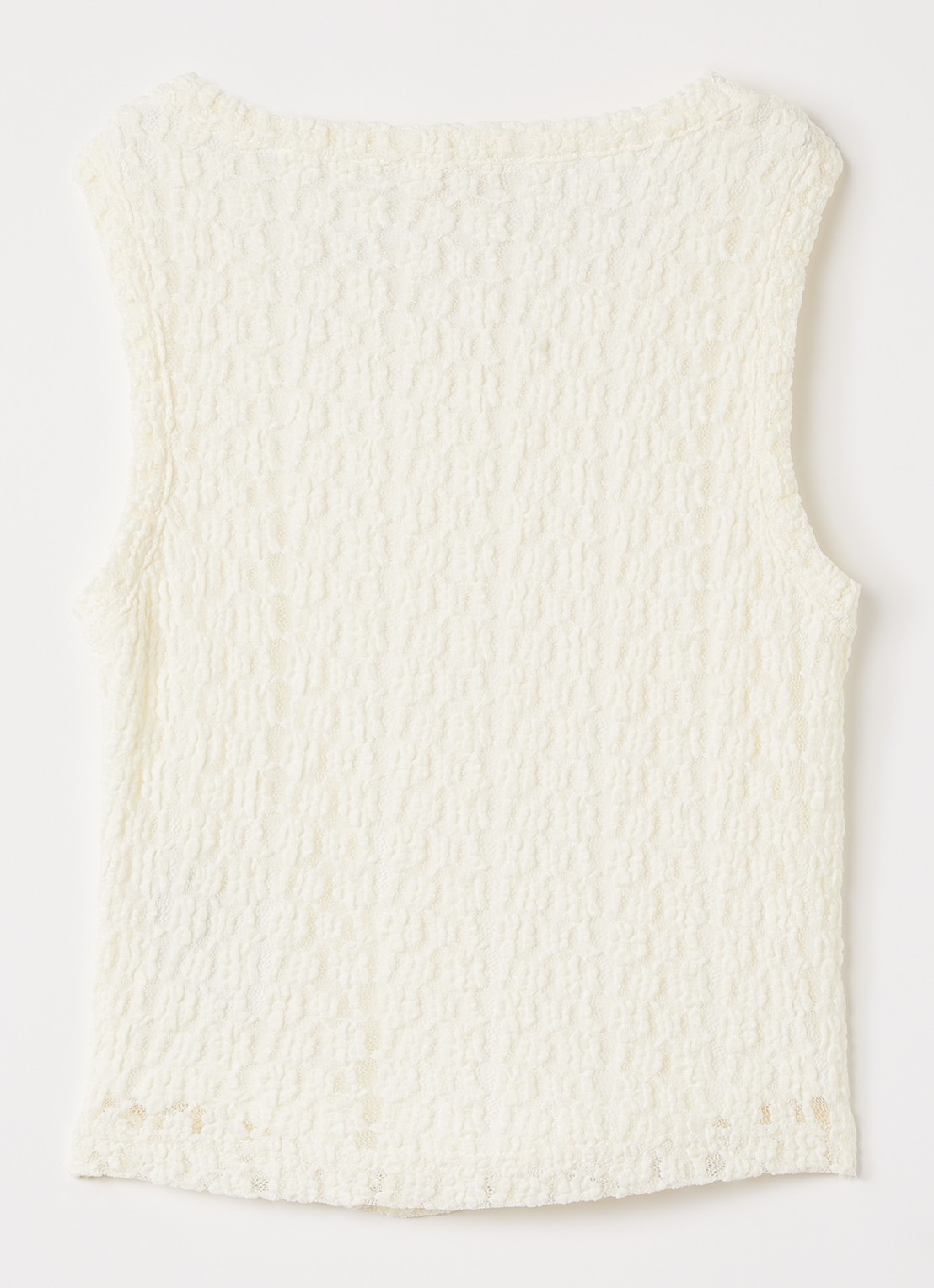 AI&KO Daira tanktop met structuur - voorkant 2 gebroken wit