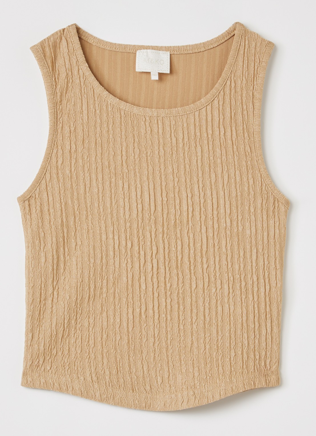 AI&KO Daira top met structuur - voorkant camel