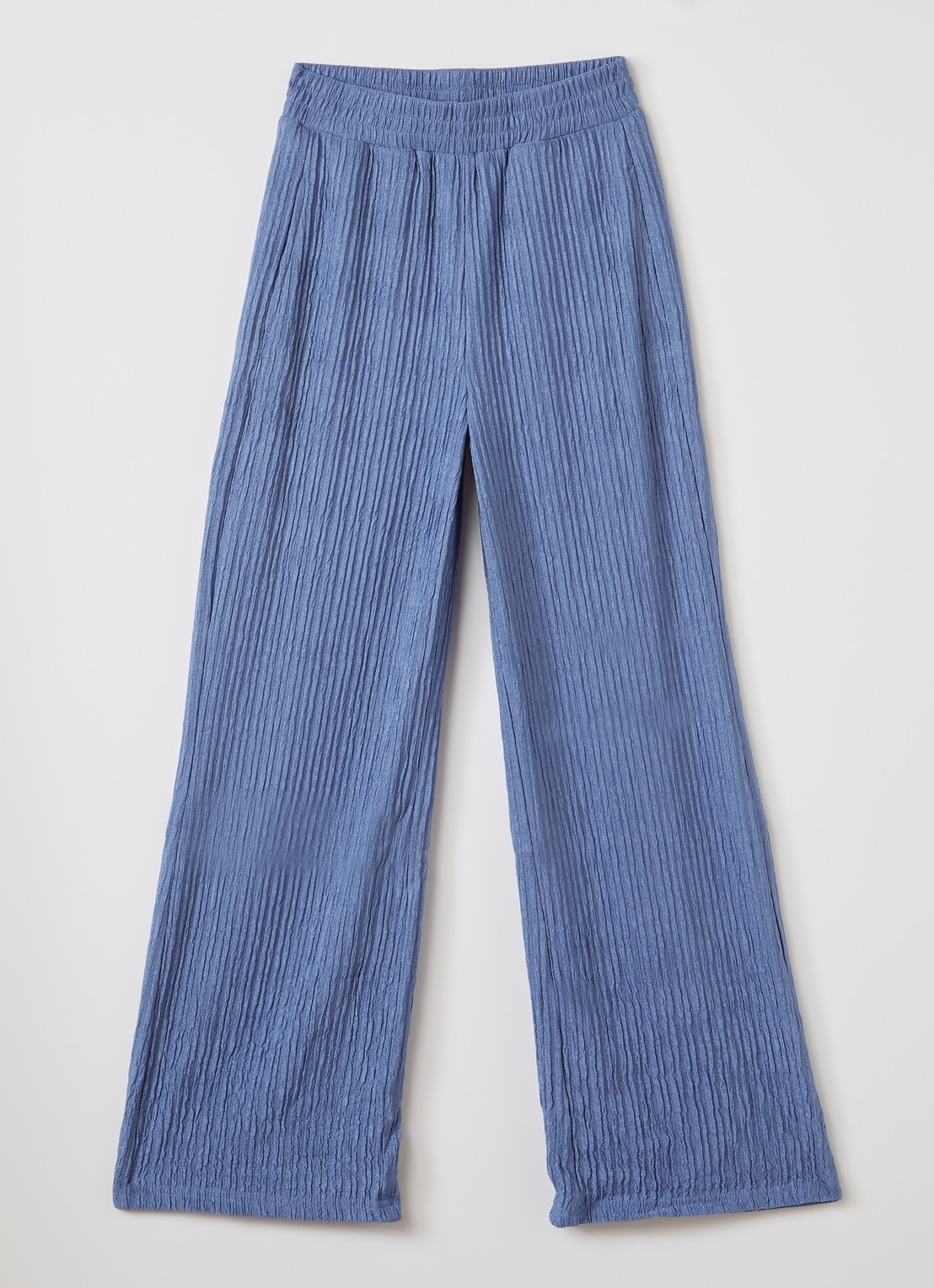 AI&KO Ramona flared fit broek - voorkant staalblauw