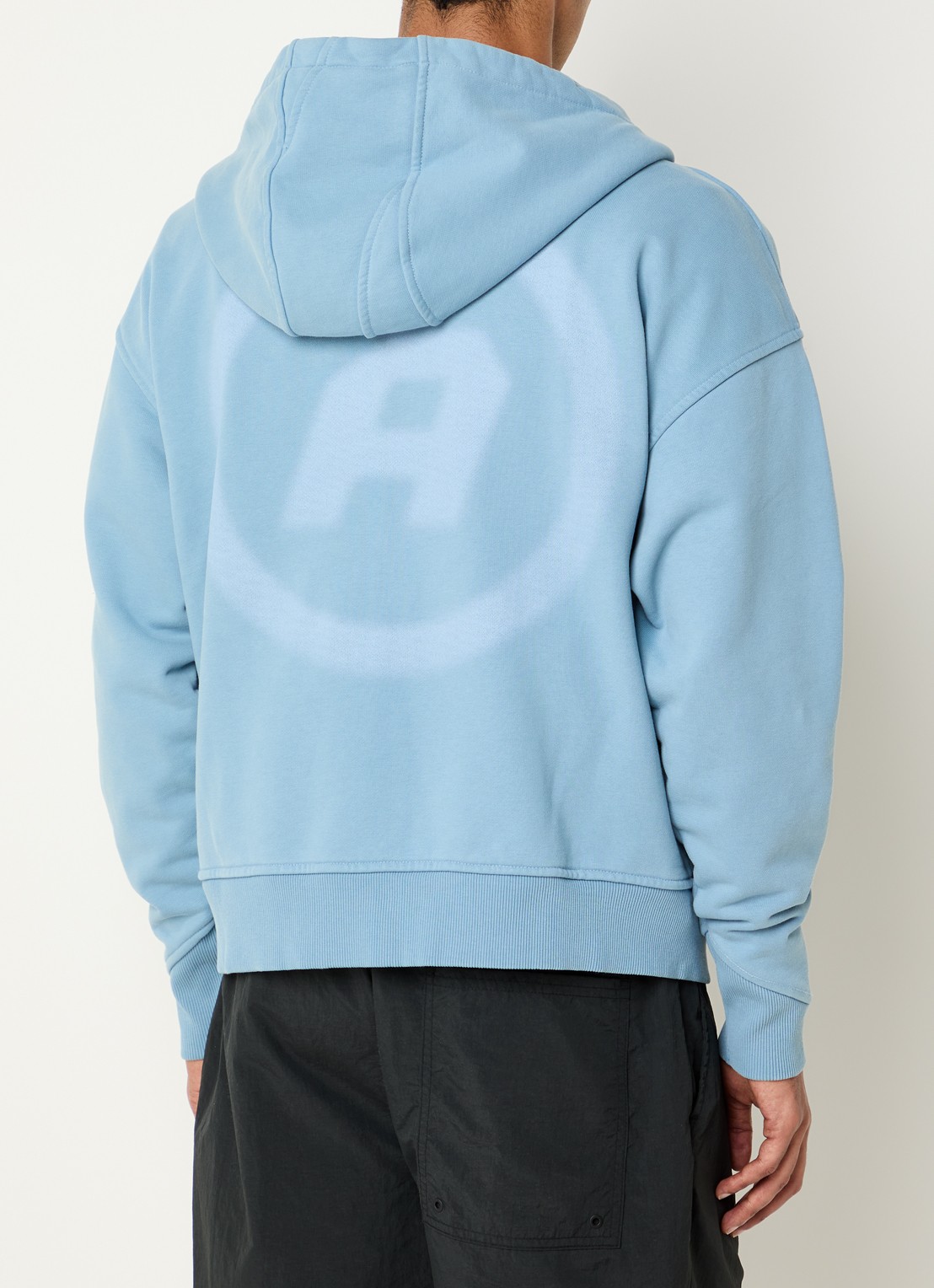 Aiche Sweatvest met logo - detail 3 lichtblauw