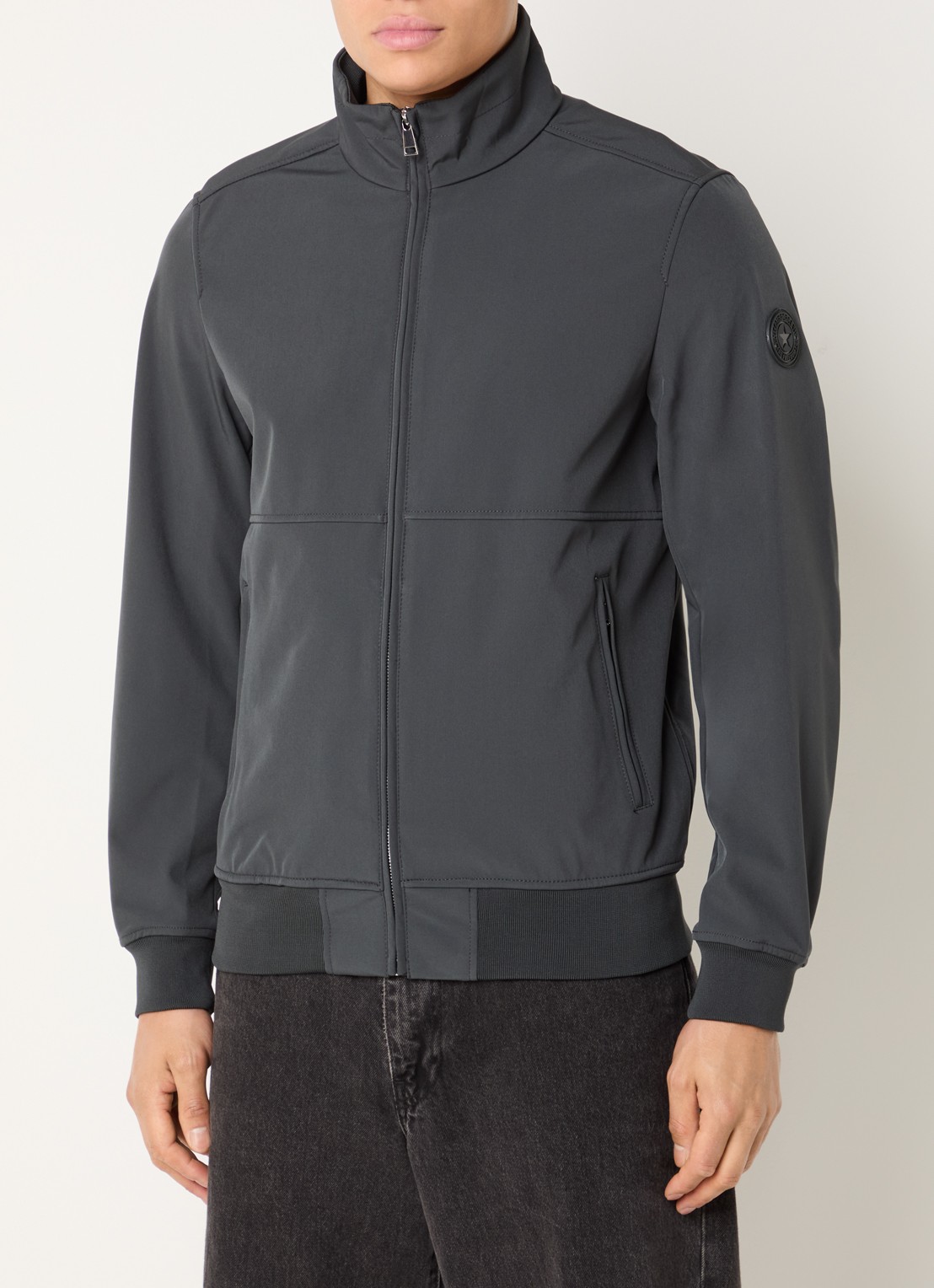 Airforce Aero softshell jack met ritszakken - detail 4 antraciet