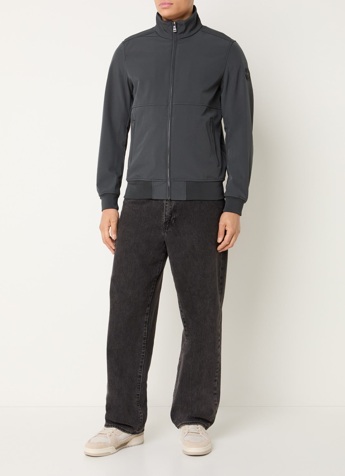 Airforce Aero softshell jack met ritszakken - voorkant 3 antraciet