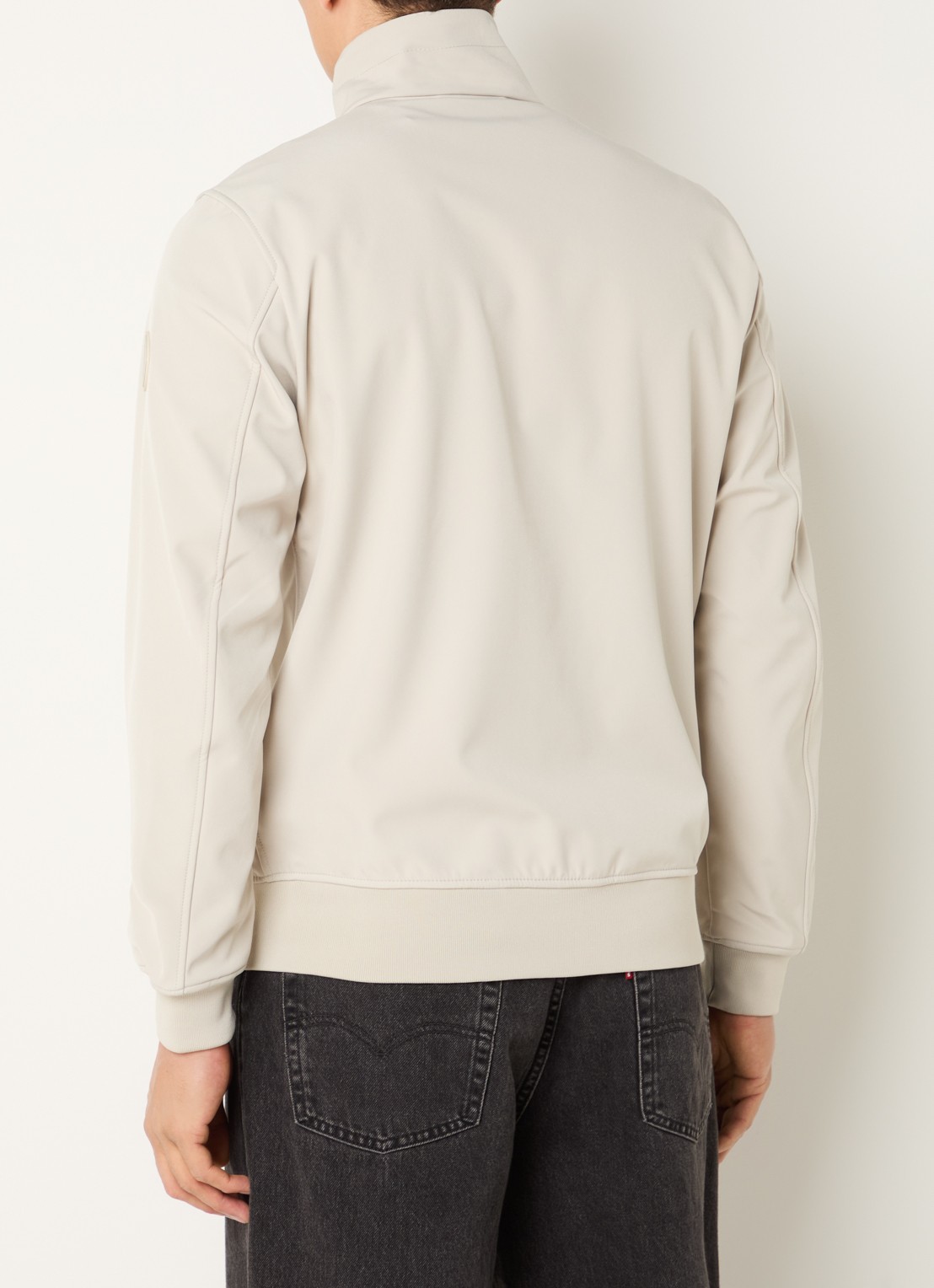 Airforce Aero softshell jack met ritszakken - achterkant beige