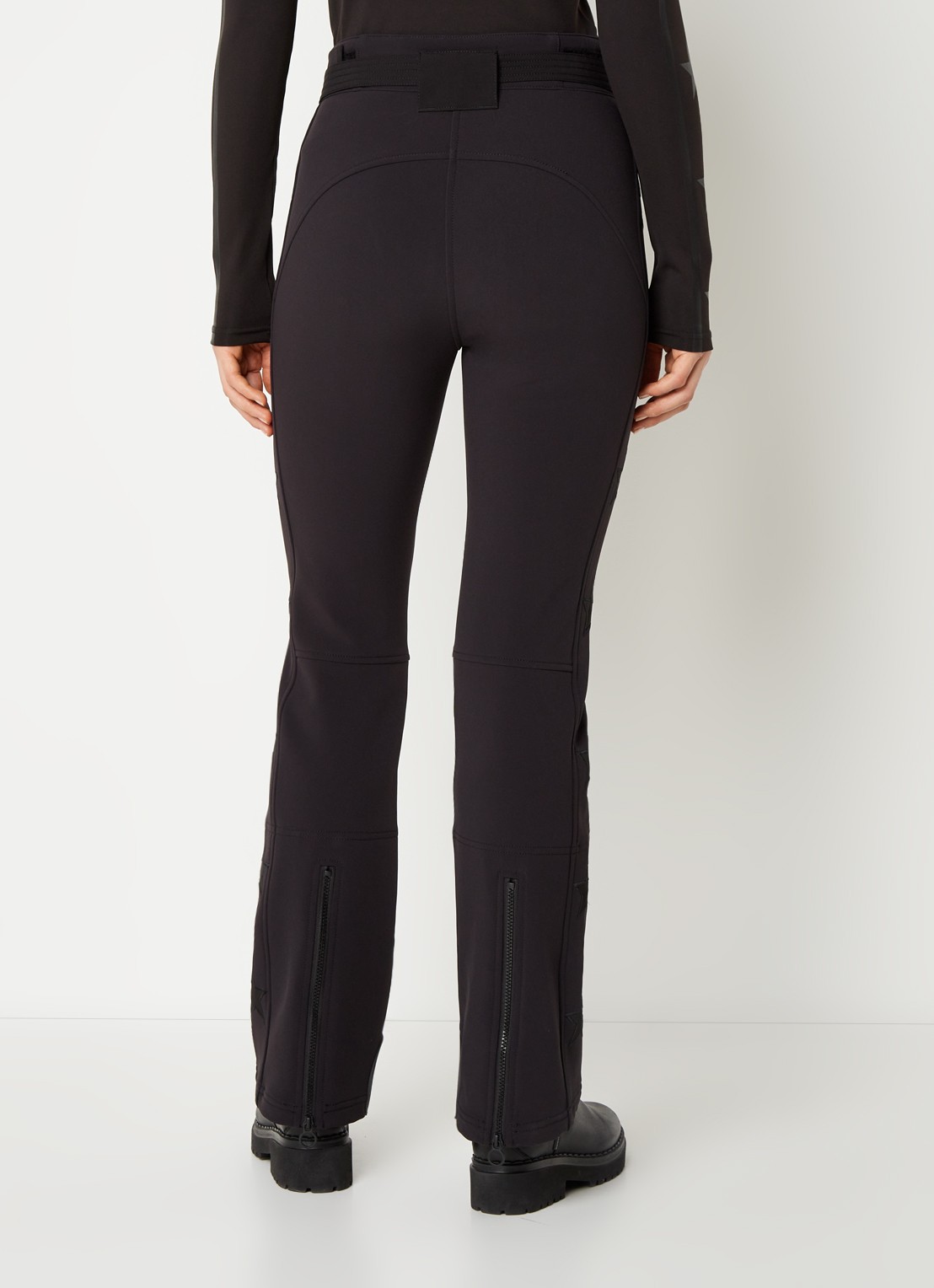 Airforce Aspen Star high waist flared fit skibroek met ceintuur - achterkant 5 zwart