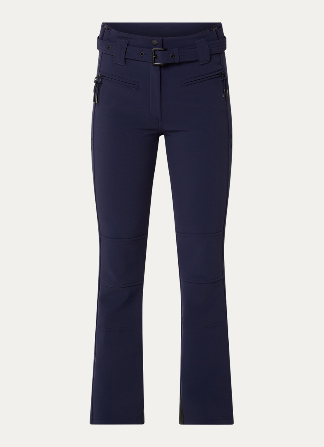 Airforce Aspen Star high waist flared fit skibroek met ceintuur - voorkant 2 donkerblauw