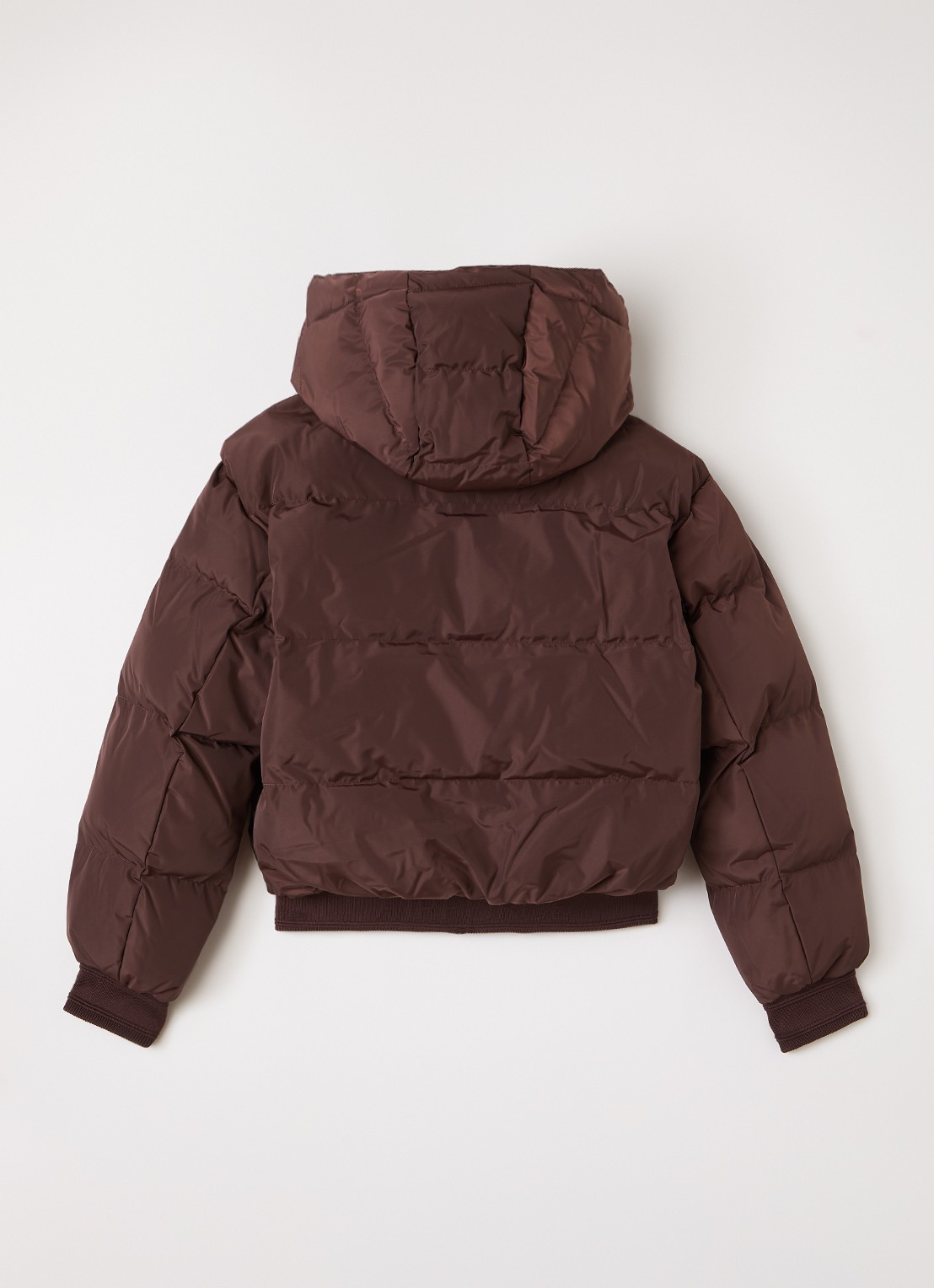 Airforce Bree puffer jack met logo met afneembare capuchon - achterkant 3 bordeauxrood
