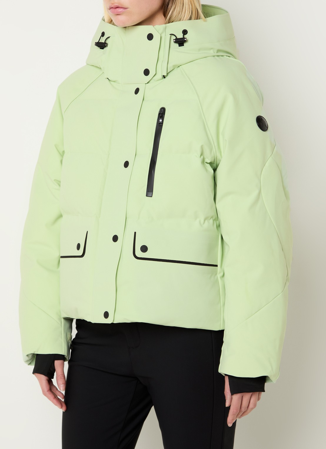 Airforce Cherry Peak ski-jas met capuchon en ritszakken - detail 4 lindegroen