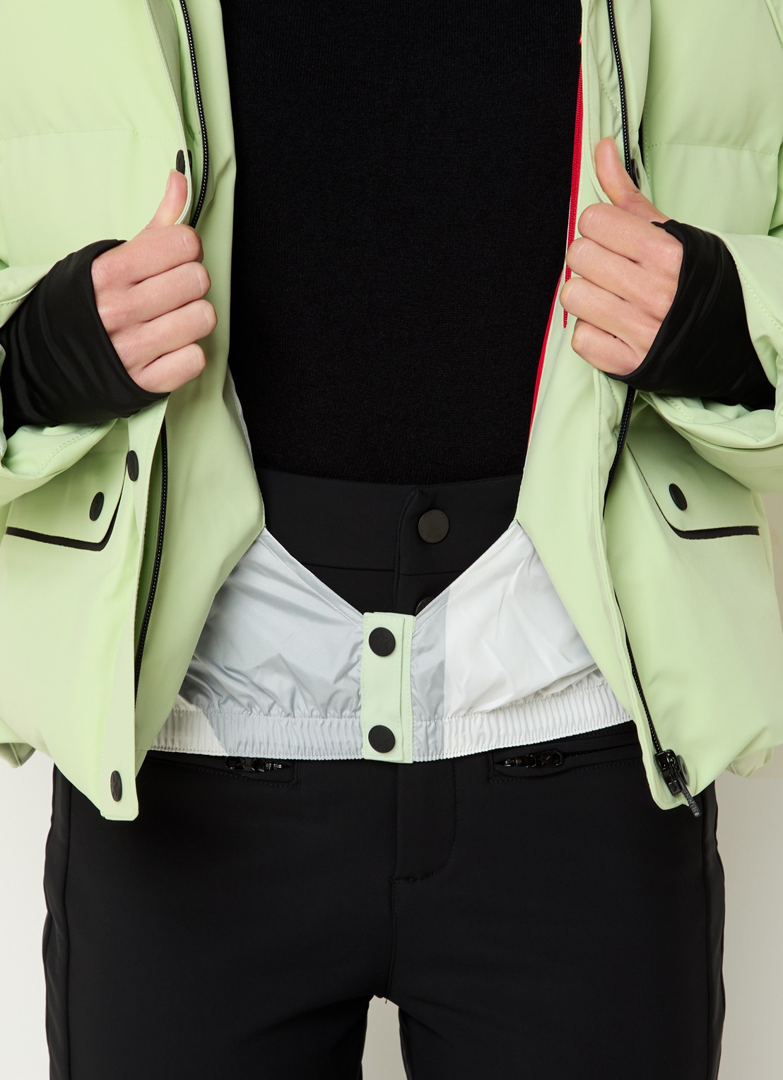 Airforce Cherry Peak ski-jas met capuchon en ritszakken - detail 5 lindegroen
