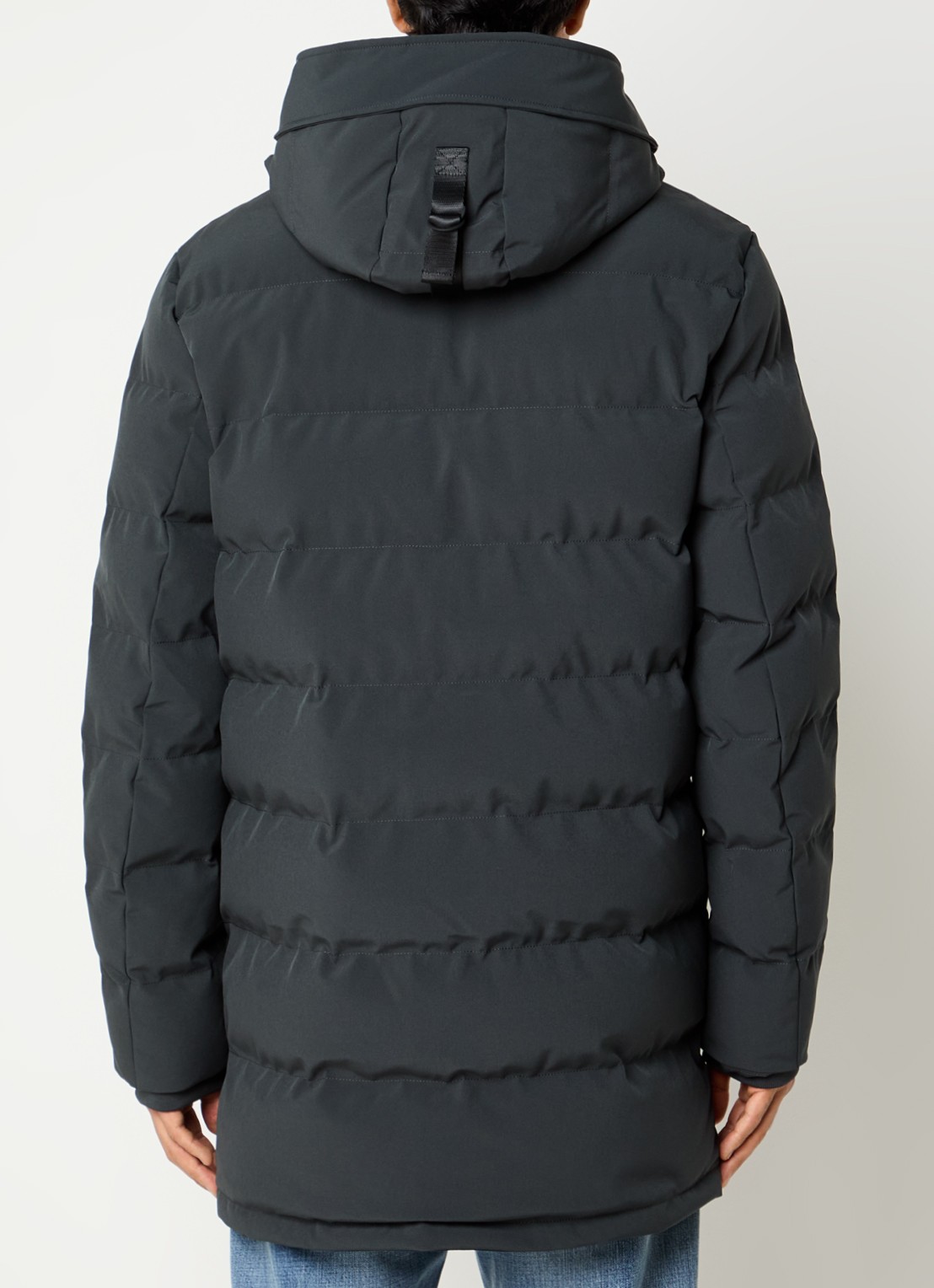 Airforce Chuck gewatteerde parka met capuchon en ritszakken - achterkant 4 antraciet