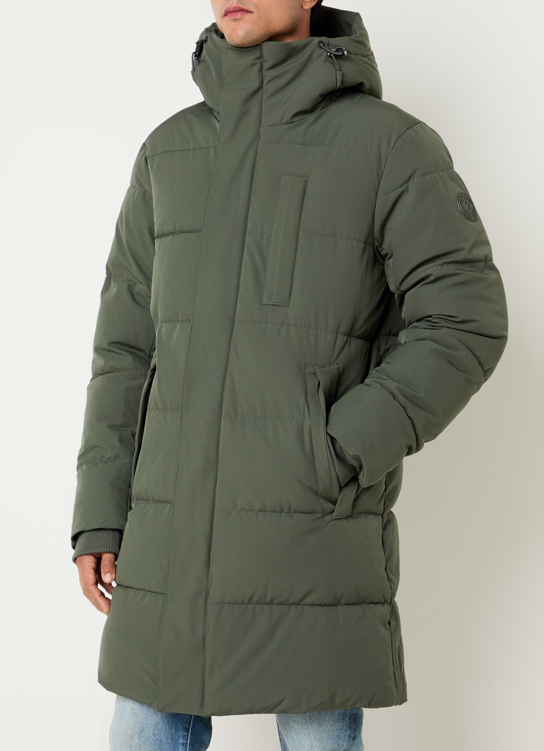 Airforce Colt gewatteerde parka met capuchon en ritszakken - detail 4 donkergroen