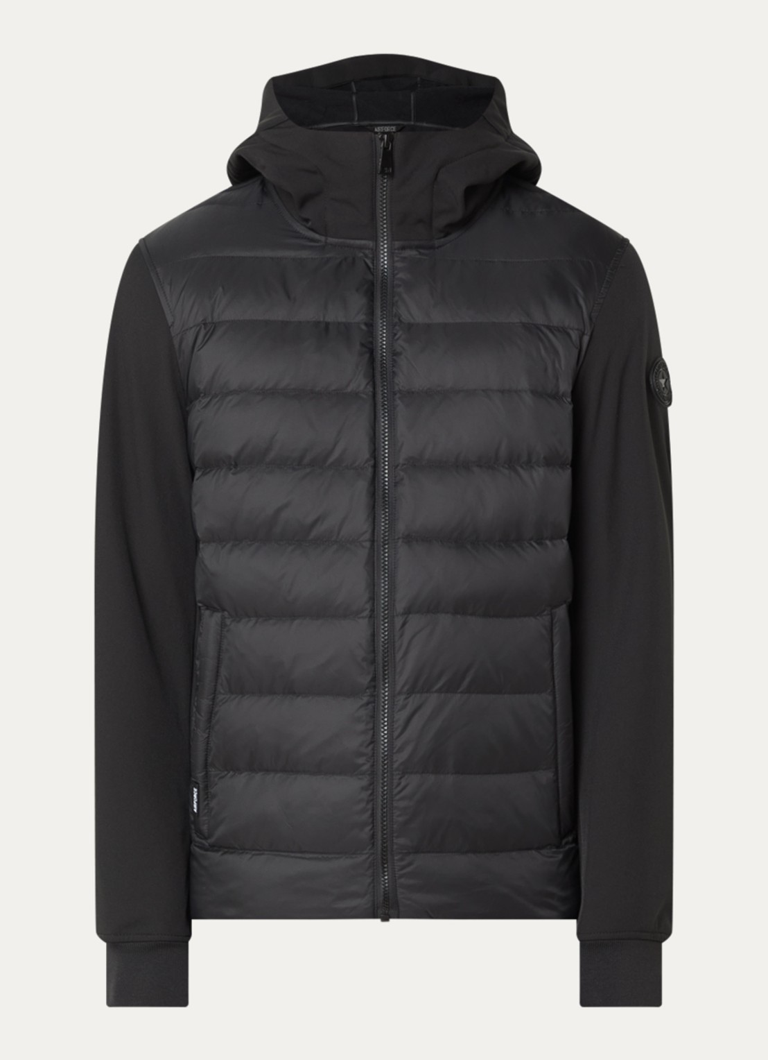 Airforce Cove gewatteerd windjack - voorkant 3 zwart