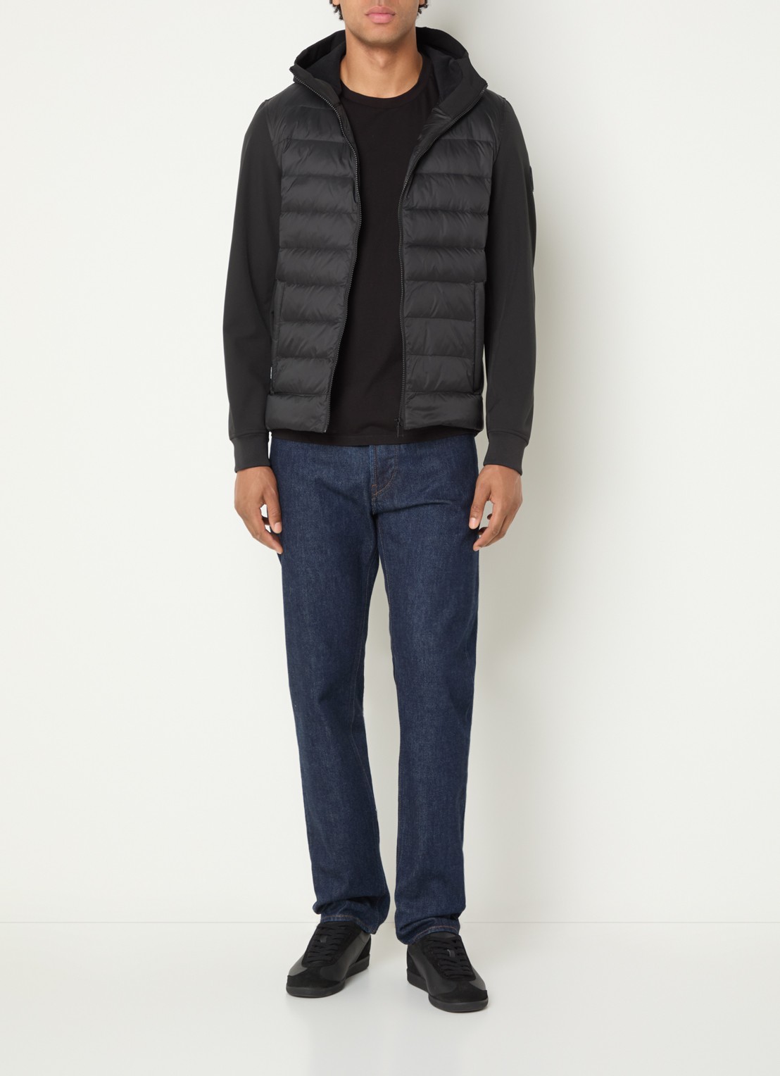Airforce Cove gewatteerd windjack - voorkant 4 zwart