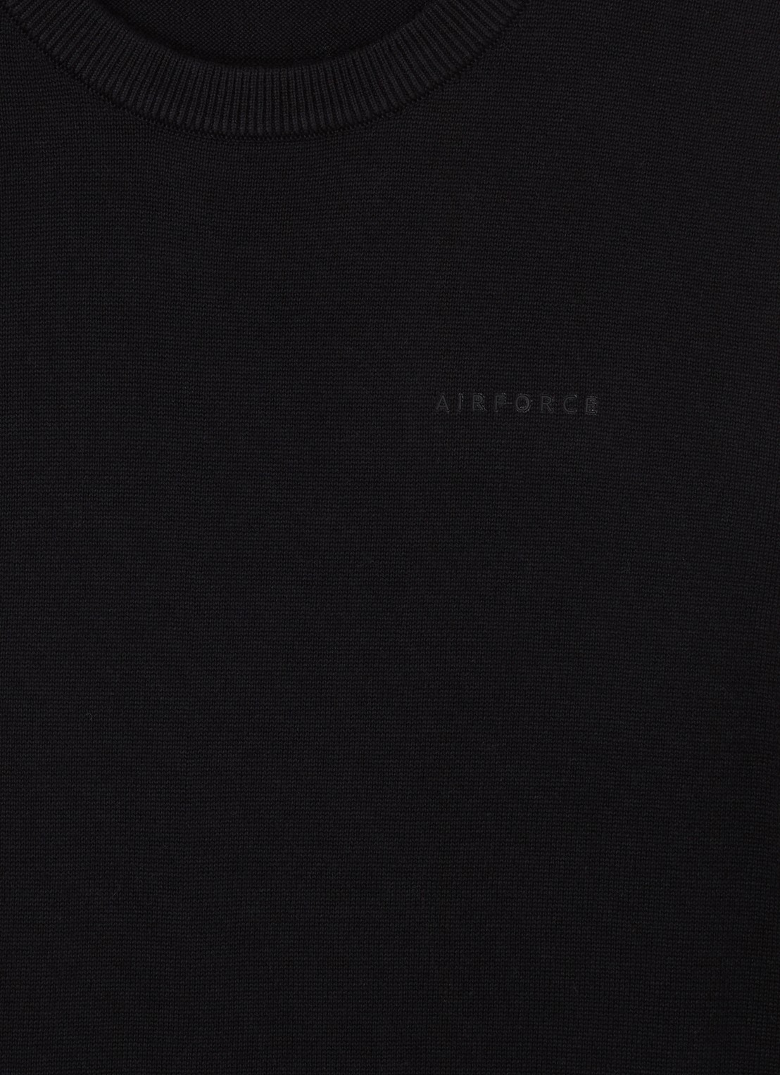 Airforce Fijngebreide pullover van  katoen - detail 3 zwart
