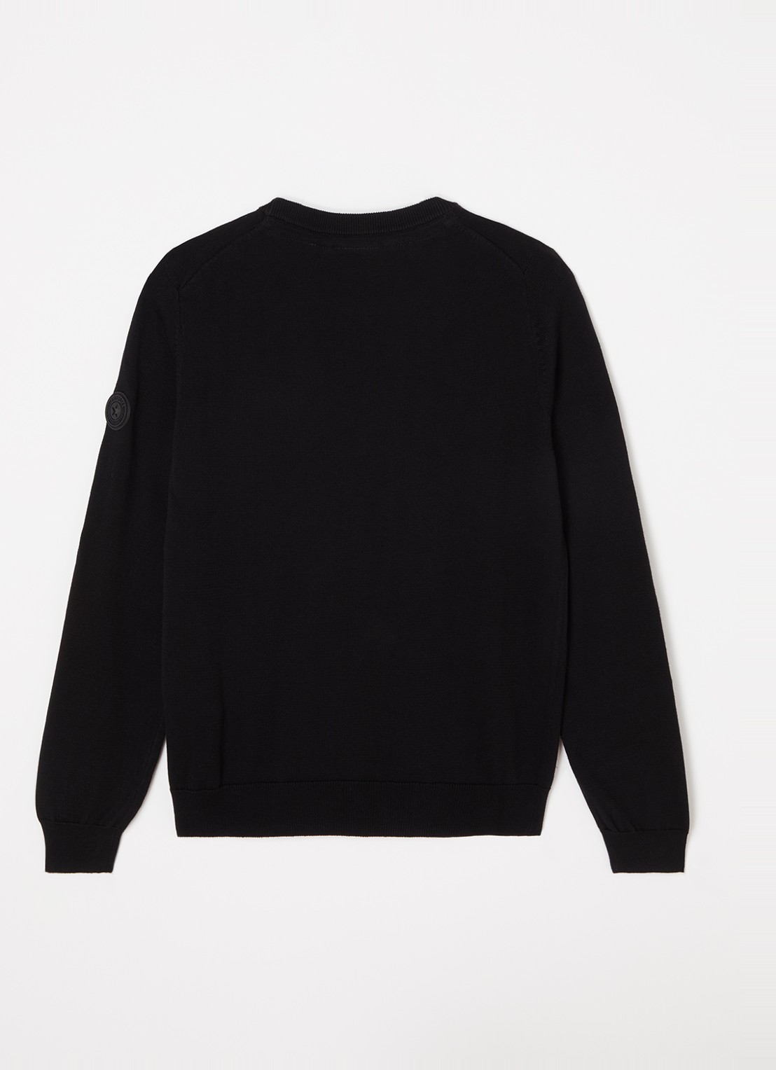 Airforce Fijngebreide pullover van  katoen - voorkant 2 zwart