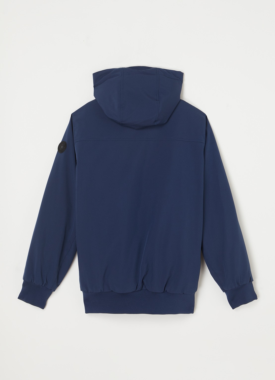 Airforce Gewatteerd bomberjack van softshell met capuchon - achterkant 3 kobaltblauw