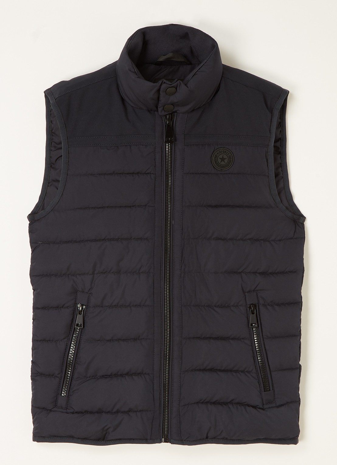 Airforce Gewatteerde bodywarmer met steekzakken - voorkant 2 blauw