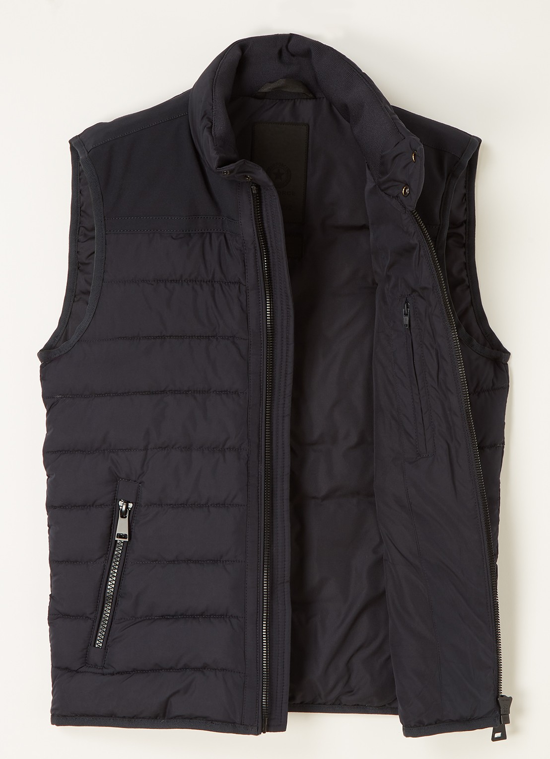 Airforce Gewatteerde bodywarmer met steekzakken - voorkant 3 blauw