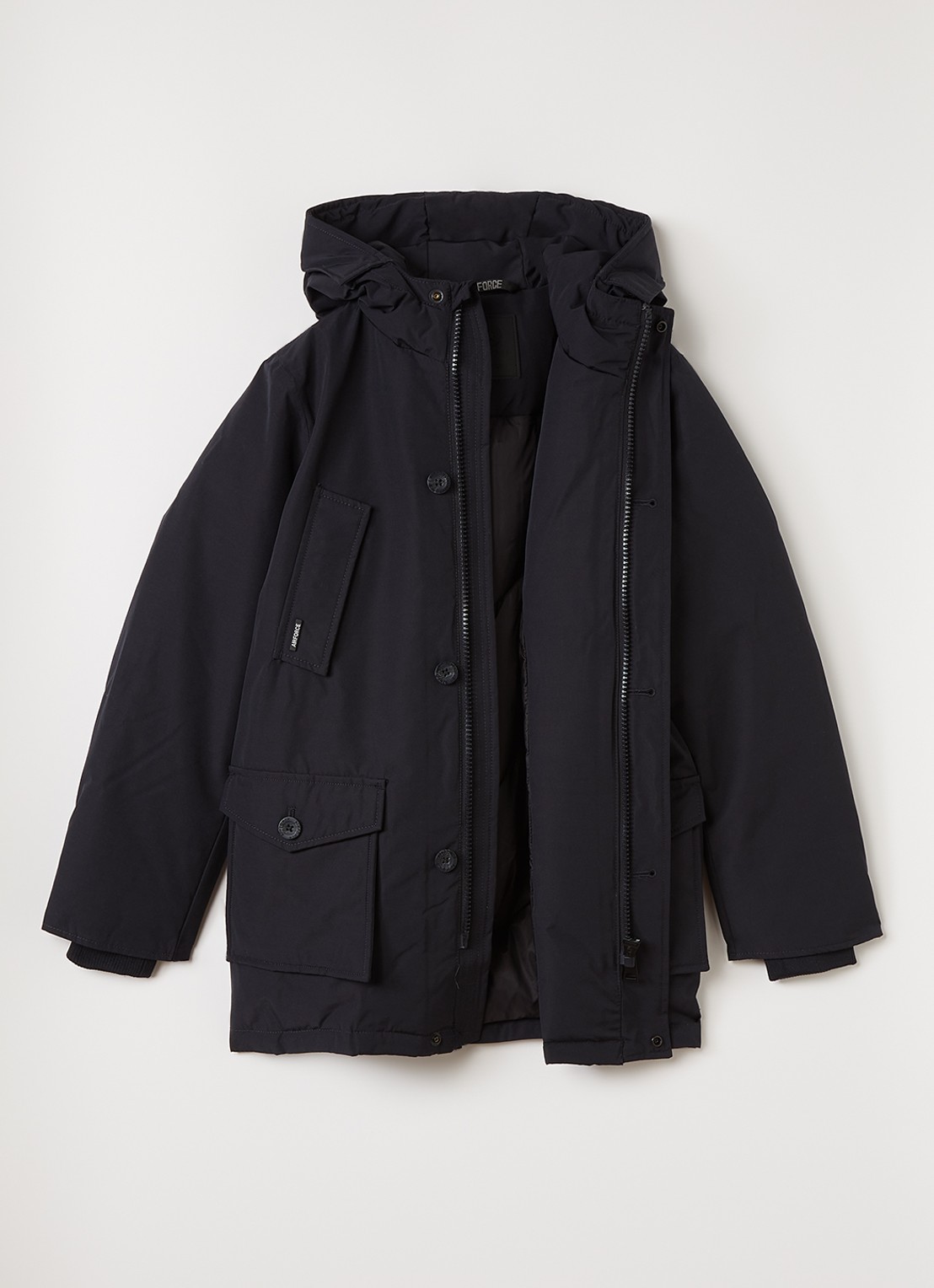 Airforce Gewatteerde parka - voorkant 2 donkerblauw