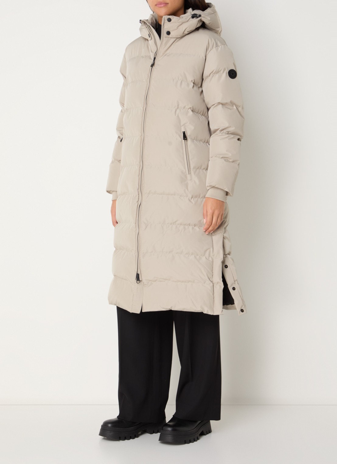 Airforce Grace gewatteerde jas met afneembare capuchon  - detail 3 khaki