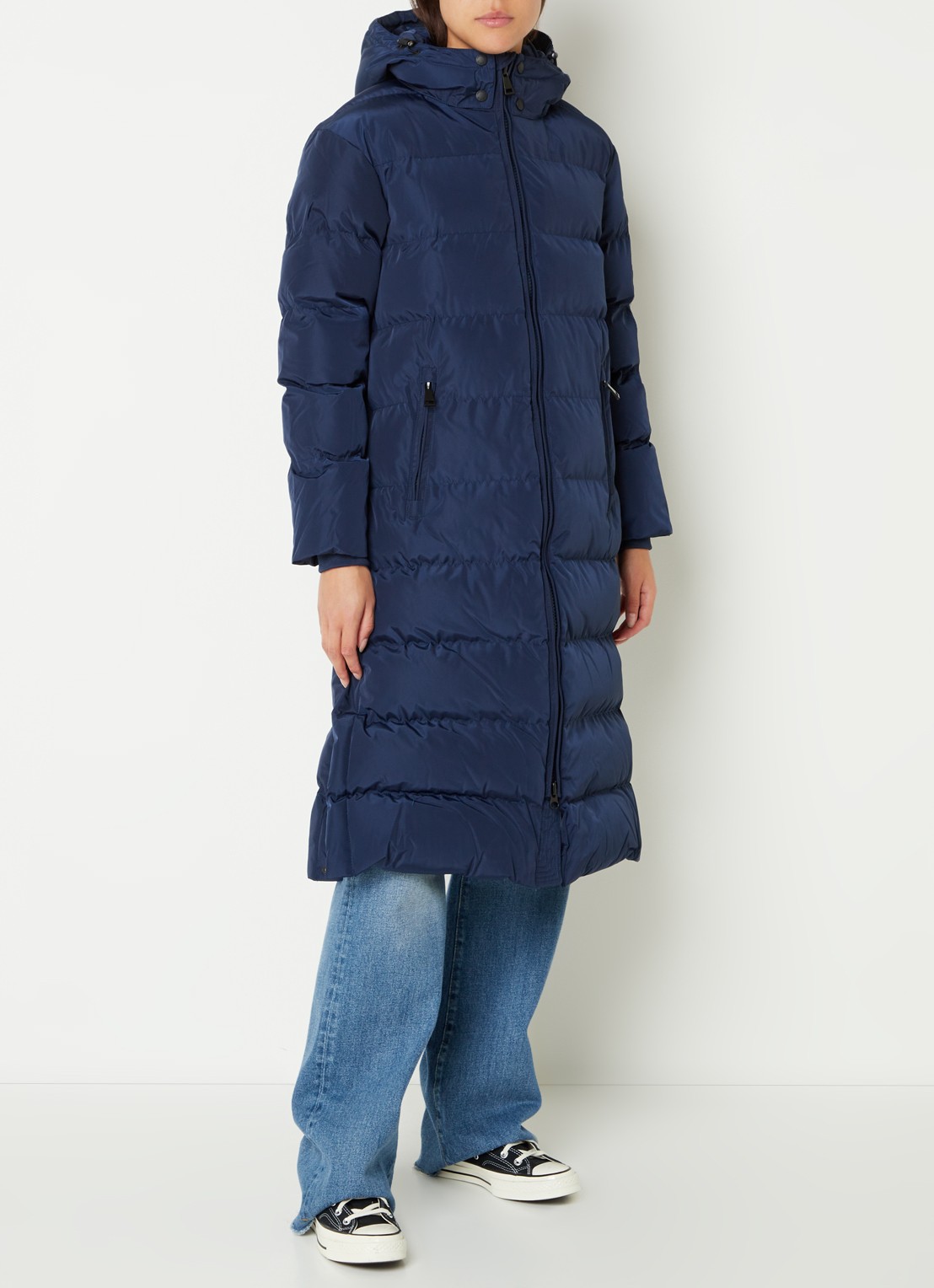 Airforce Grace gewatteerde jas met afneembare capuchon  - detail 3 donkerblauw