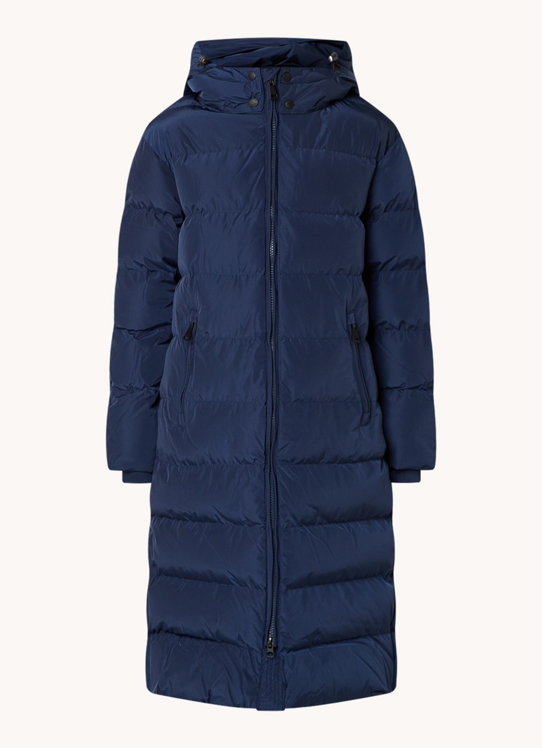 Airforce Grace gewatteerde jas met afneembare capuchon  - voorkant donkerblauw