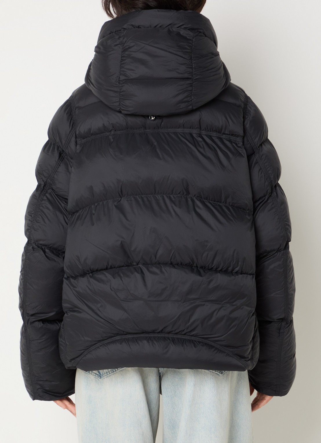 Airforce Kaia puffer jack met capuchon en logo - achterkant 4 zwart