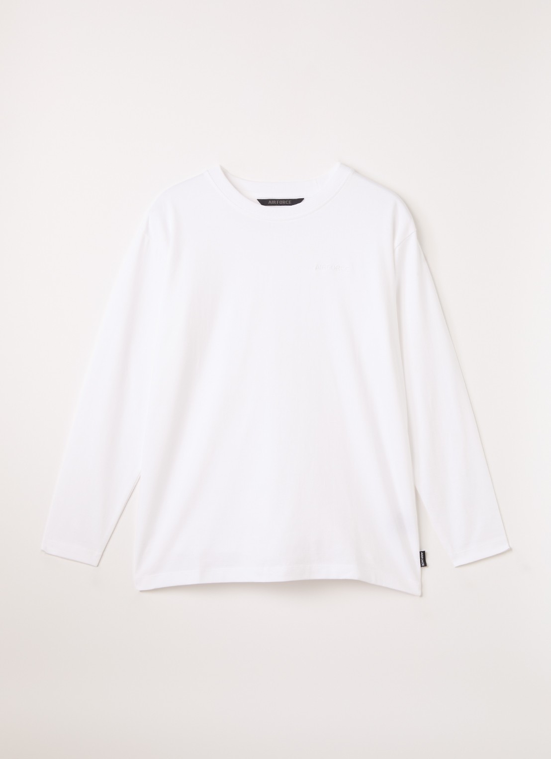Airforce Longsleeve met logo - voorkant wit