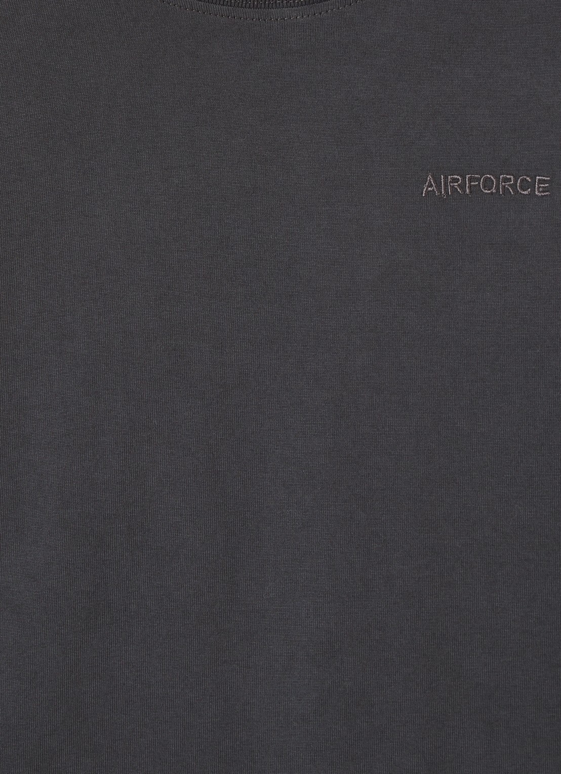 Airforce Longsleeve met logo - detail antraciet