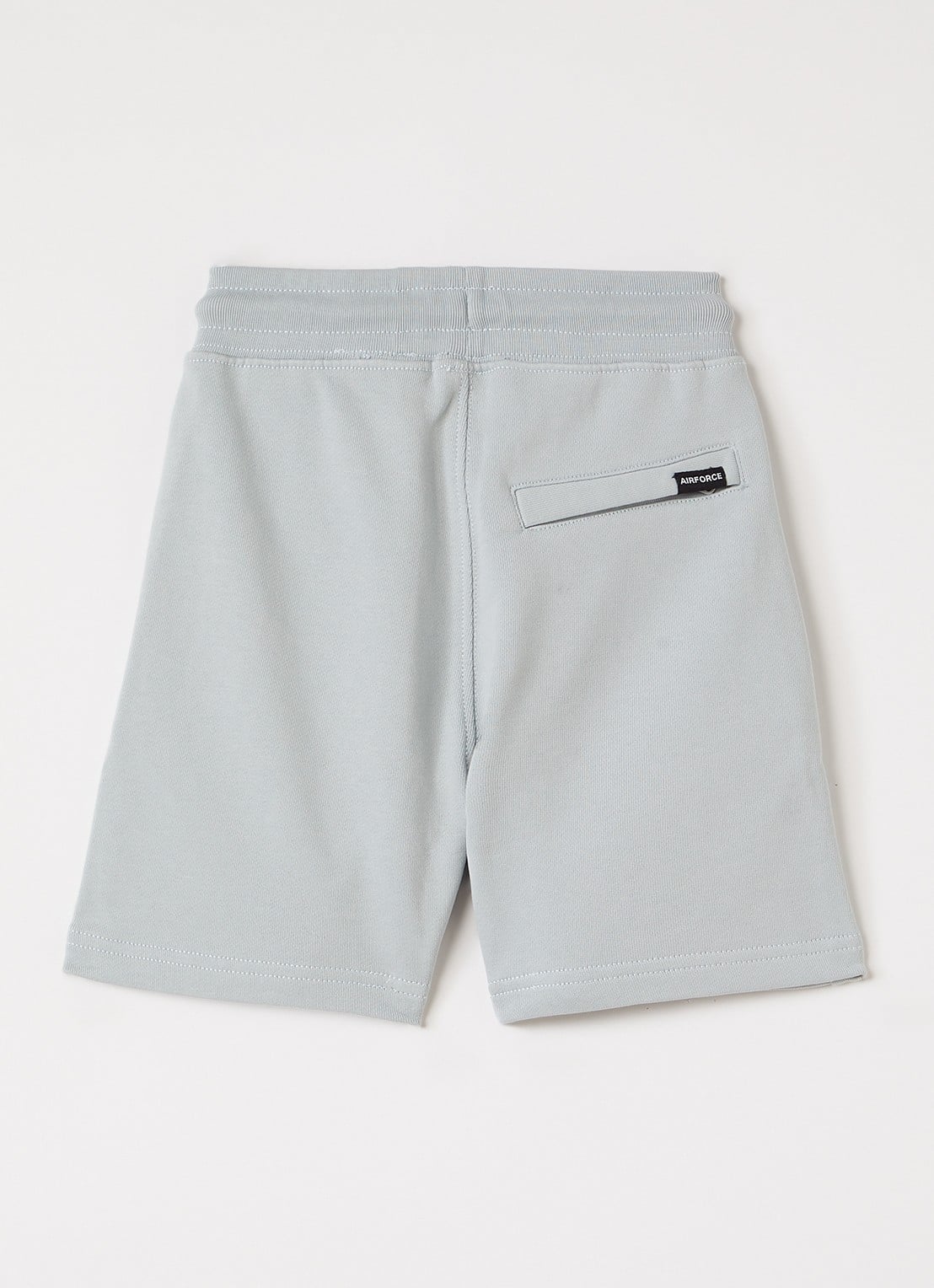 Airforce Loose fit korte joggingbroek - voorkant 3 lichtgrijs