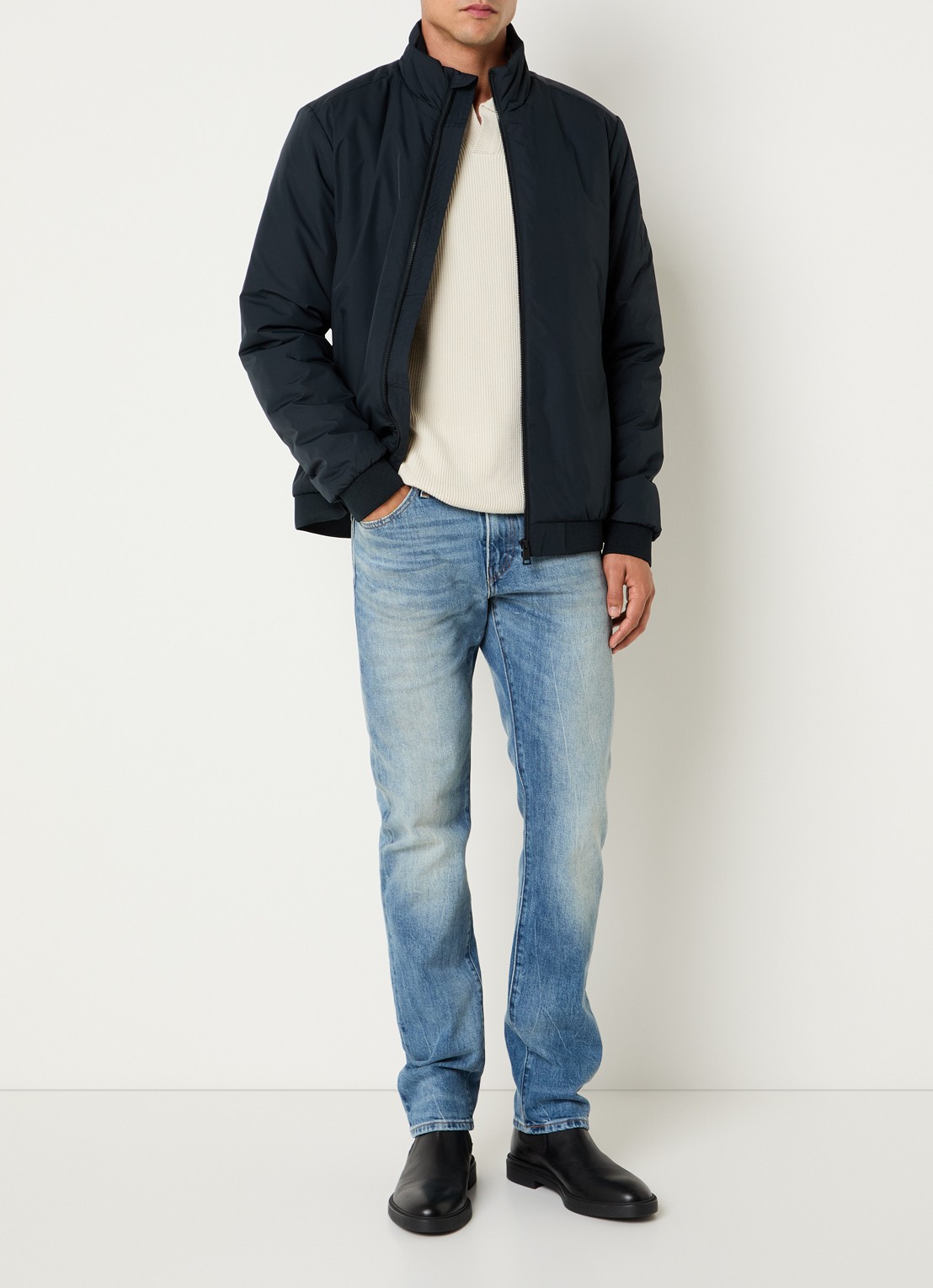 Airforce Luke jack met ritszakken - voorkant 4 donkerblauw